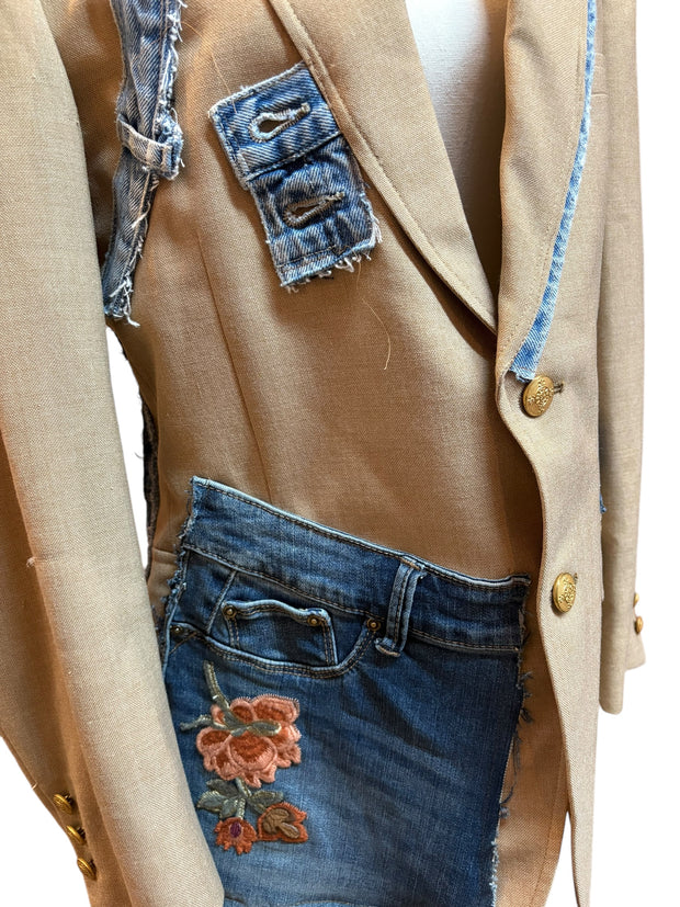 Denim Patchwork Blazer