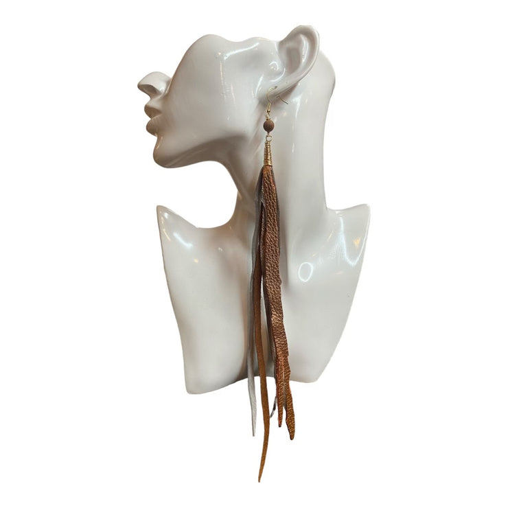 Fringe Leather Earrings