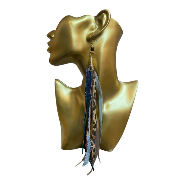 Fringe Leather Earrings